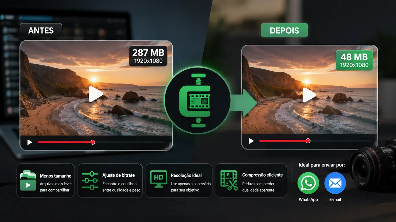 Como reduzir o tamanho de videos sem perder qualidade